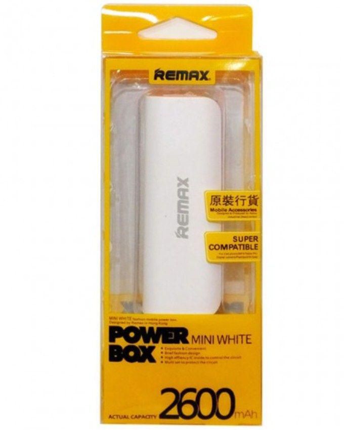 Mini White Remax 2600mAh Power Bank