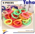 Taha Offer Medium Sized Hair Tie 6 Pieces Multicolor