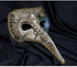 Universal Mens Long Nose Masquerade Mask Halloween Venetian Mardi Gras Vintage Ivory Gold