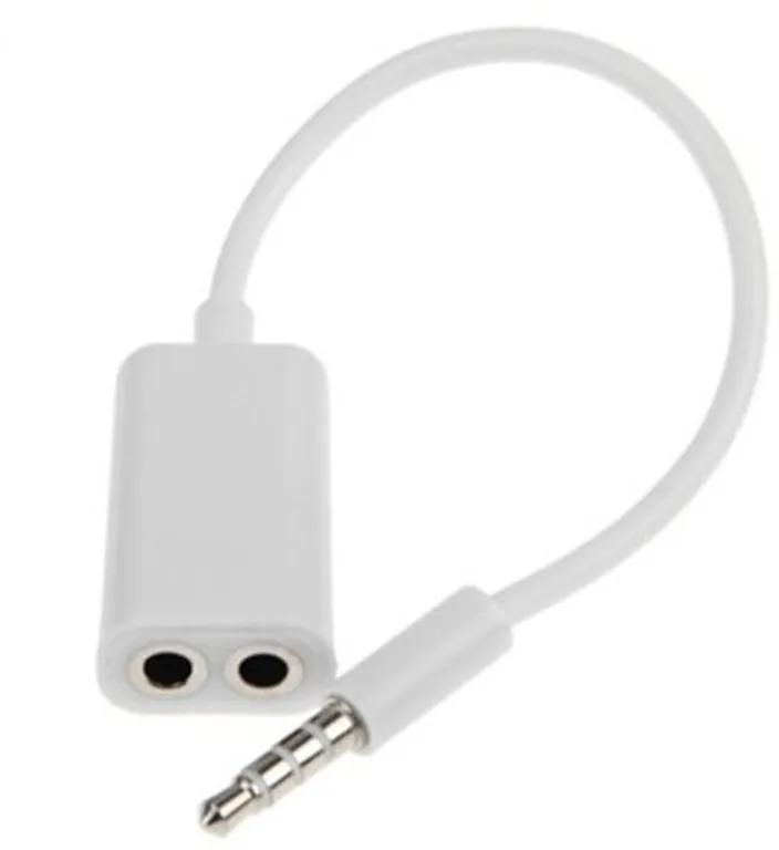 3.5mm Stereo Splitter Audio Male to Earphone Headset + Microphone Adapter Data cables