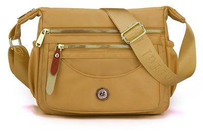 Colorful Fox Multi-layer shoulder Bag Large capacity, Waterproof nylon crossbody bag, Women's casual phone backpack.