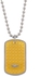 Police Men's Stainless Steel Dog Tag Storm Yellow Pendant Necklace - PJ.24233PRY/04