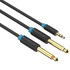 Vention 3.5mm Male To Double 6.5mm Male Audio Cable - 1.5M - Black