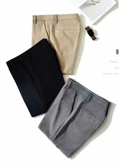 3PCS Corporate Cute & Smart Suit Trousers - Black, Ash & Brown