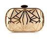 Vennobia Metal Frame Cut Out Magnet Closure Clasp Retro Clutch Bag with Chain
