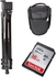 Promage Tr380 Light Weight Tripod + Sandisk Ultra 16Gb/80Mb/S Memory Card + Carry Case