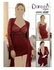 Lingerie Chiffon+ Robe - 2 Pieces- Ruby Red