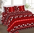 IBed Home Printed Bedsheets 3 Pieces Bedding Set - King Size, EAT-4498-RED
