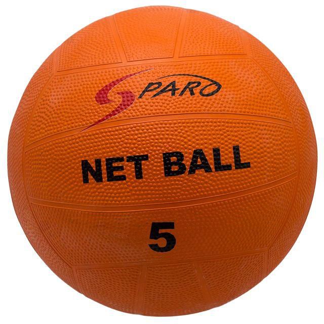 Sparo Netball Ball Orange Rubber With Grip