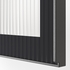 METOD Wall cab horiz 2 gls drs w push-op - white/Hejsta anthracite reeded glass 60x80 cm