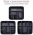 Generic Leather Professional Makeup Organizers Cosmetic Bag(Black Medium)