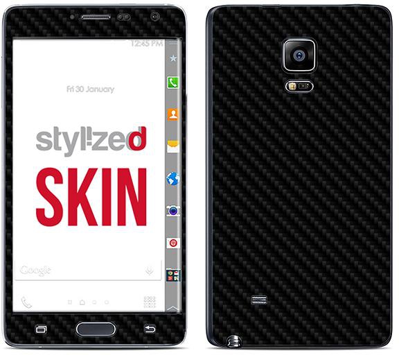 Stylizedd Premium Vinyl Skin Decal Body Wrap for Samsung Galaxy Note Edge - Carbon Fibre Black