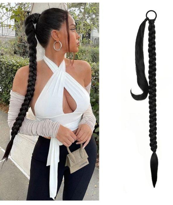 Fashion 22'inch Braided Synthetic Ponytail Extension + FREE Gift