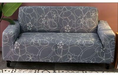 غطاء أريكة واقٍ مزين بطبعة بتصميم عصري رمادي / بيج