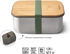 Black + Blum, Stainless-Steel Sandwich Box Food Container, Packed Metal Lunch Box For Kids And Adults With Bamboo Lid And Silicone Seal, Olive Green, 1.25 L / 42 Fl Oz