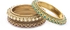 Tanos - Fashion Gold Plated 3 in 1 Close Bangle.