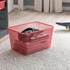 TROFAST Storage combination with boxes - grey/light red 99x44x94 cm