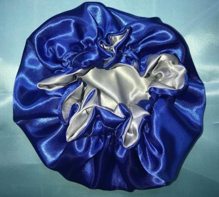 Olori OLORI Satin Royal Blue/Grey Reversible Bonnet