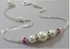 O Accessories Bracelet White Pearl _silver _crystal Pink