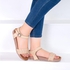 Lile A4 Elegant Leather Sandal For Women - Beige