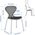 MELLTORP / ÄLVSTA Table and 2 chairs - white white/rattan black 75x75 cm