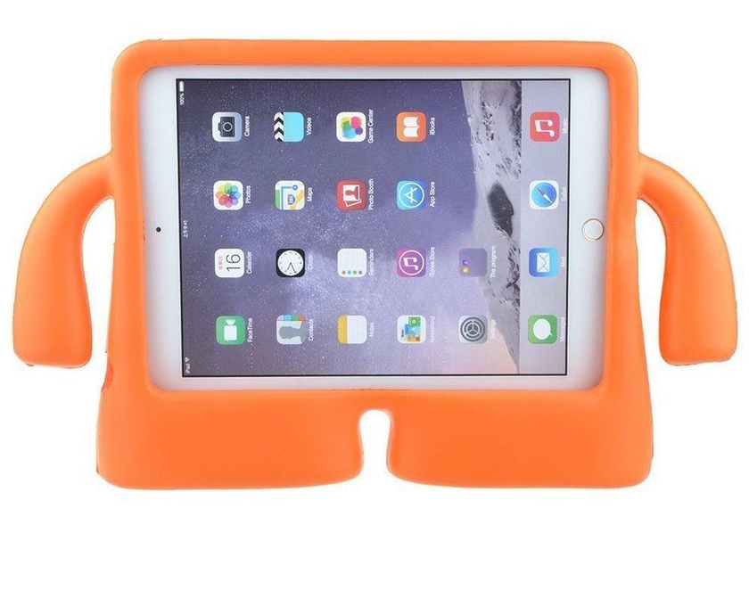 For iPad 9.7 (2017) / Air 2 / Air - Cartoon Shockproof EVA Kids Friendly Case Stand - Orange