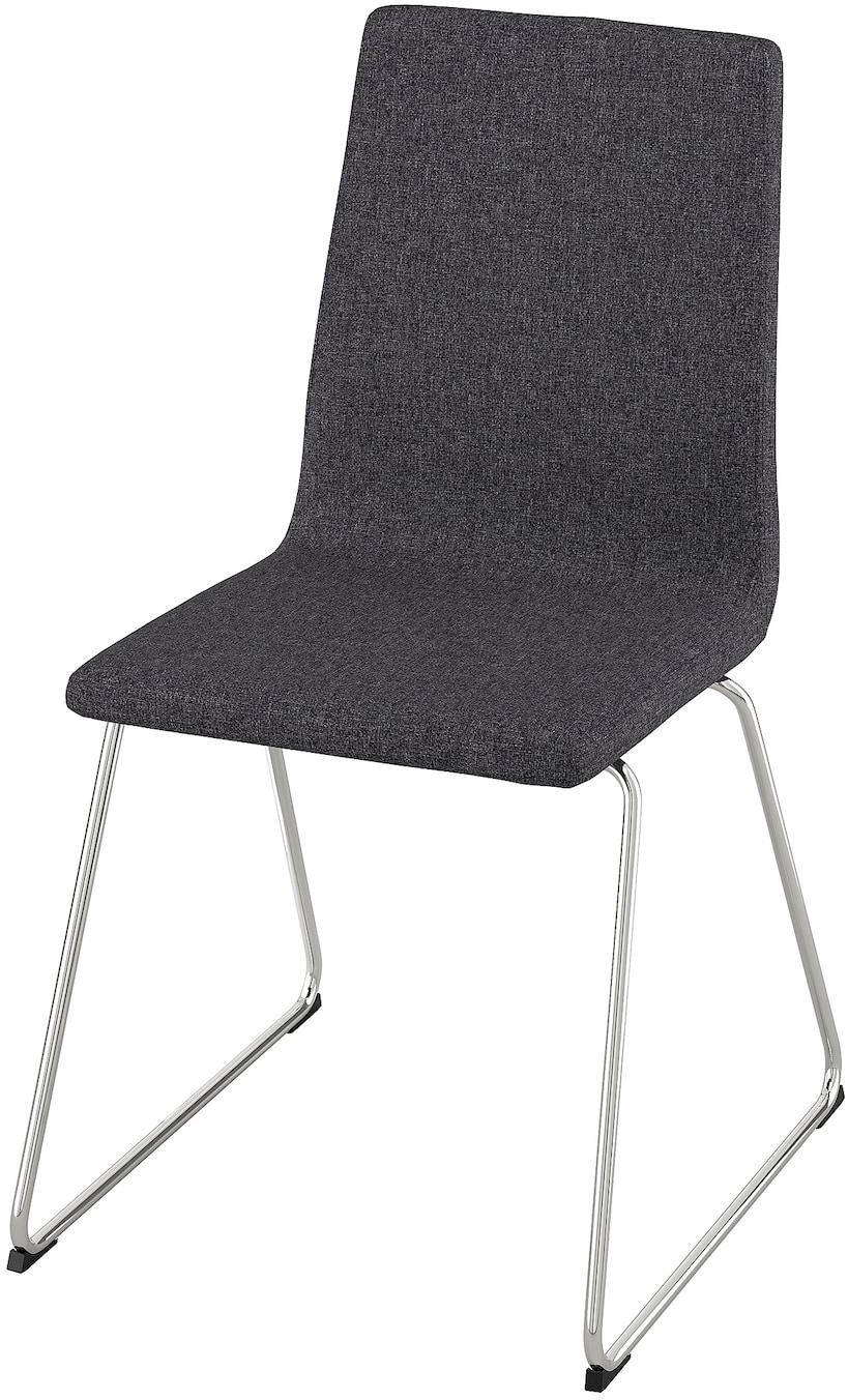 LILLÅNÄS Chair - chrome-plated/Gunnared dark grey