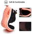 RUMPRA Women Sneakers Lightweight Air Cushion Gym Fashion Shoes Breathable Walking Running Athletic Sport, Orange, 6