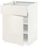 METOD / MAXIMERA Base cabinet with drawer/door, white/Veddinge white, 60x60 cm - IKEA