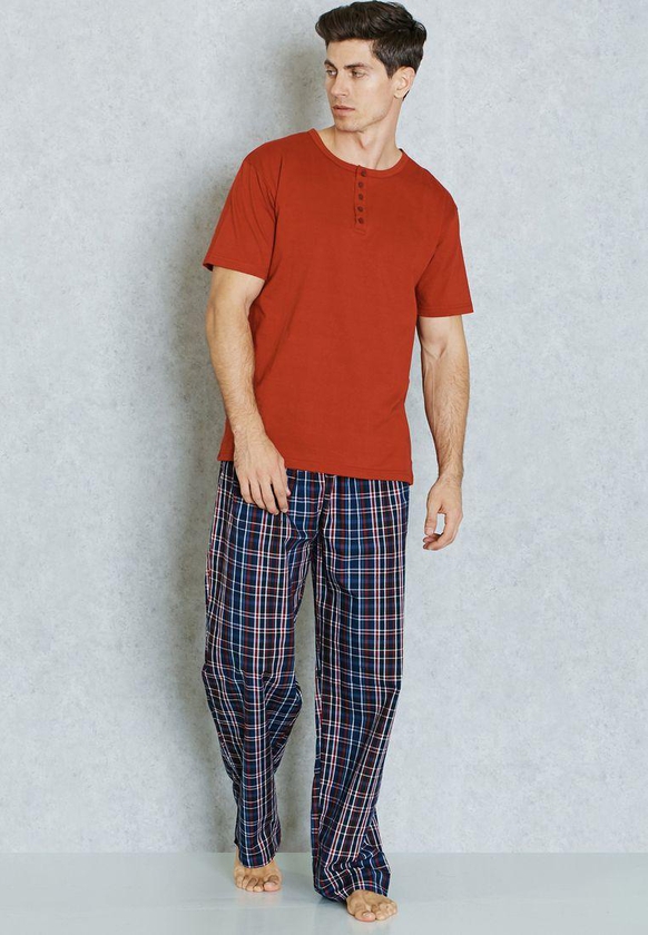 Check Print Pyjama Set