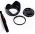 DMK Power Camera Lens Cleaning Pen With 62mm Uv Filter/Flower Petal Hood/Cap For Sony Canon