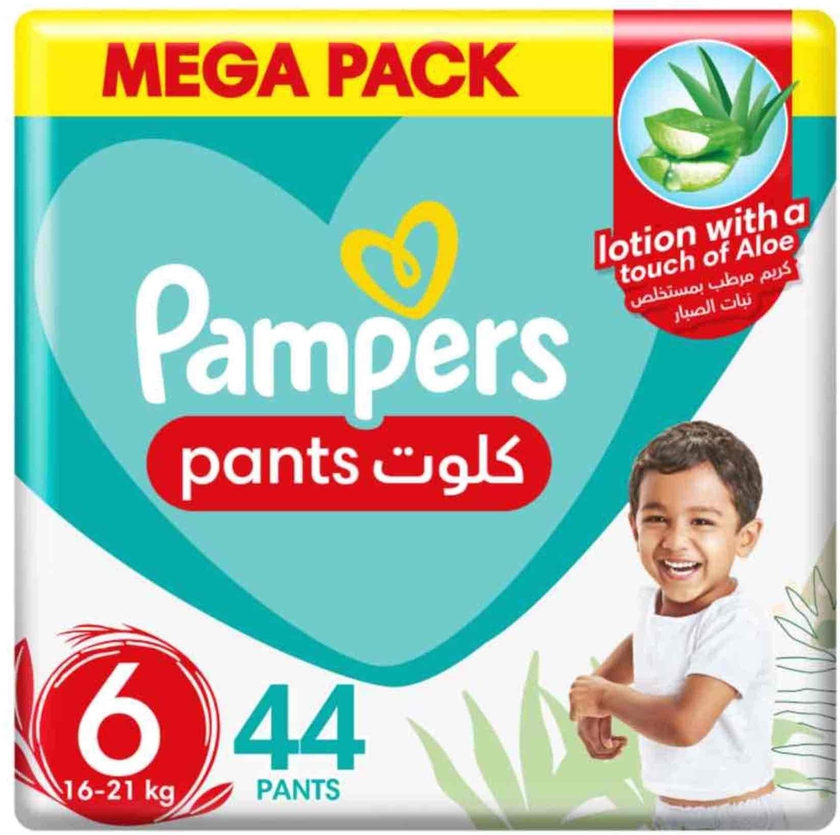 Pampers Baby-Dry Pants Diapers With Aloe Vera Lotion Size 6 (16-21kg) 44 Pants