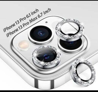 iPhone13 Pro iPhone 13 Pro Max Camera Lens Protector 9H Tempered Glass Camera Cover Screen Protector Metal Individual Ring for iPhone 13Pro 6.1 inch iPhone 13 ProMax 6.7 2022 (Glitter)