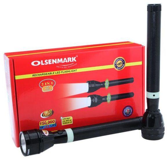 Rechargeable LED Flashlight 2 in 1 by OlsenMark , OMFL2616