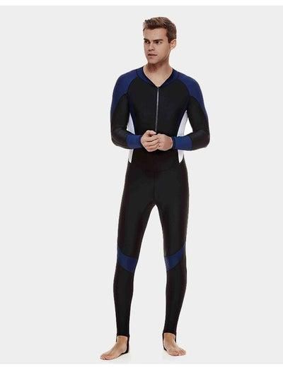 Men's Sunscreen Quick Drying Long Sleeved One Piece Swimsuit