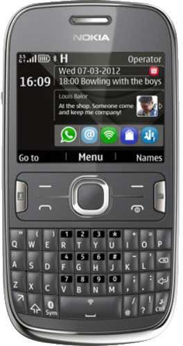Nokia Asha 302 (QWERTY, Wi-Fi 3G) - Dark Gray