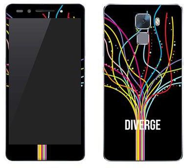 Vinyl Skin Decal For Huawei Honor 7 Diverge (Black)