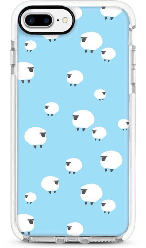 Protective Case Cover For Apple iPhone 8 Plus Counting Sheep Full Print