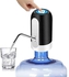 مضخة زجاجة مياه 5 جالون، موزع زجاجة مياه بشحن USB، مضخة اوتوماتيك كهربائية محمولة بمفتاح تحكم (ابيض)