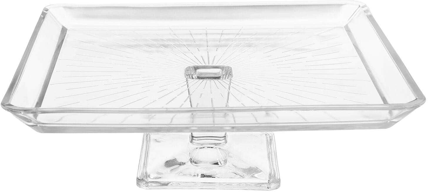Get Pasabahce Square Glass Fruit Plate, 24×24 cm - Clear with best offers | Raneen.com