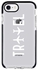 غطاء حماية من سلسلة إمباكت برو مزين بطبعة كلمة "Travel"، لهاتف أبل آيفون 7 شفاف/ أبيض