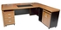 Executive Office Wooden Desk Table with Drawers for Office, Home, Gaming, Meeting Room - Brown