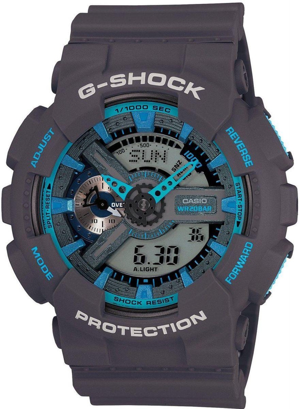 Casio G-Shock Men's Ana-Digi Dial Grey Resin Band Watch [GA-110TS-8A2DR]