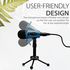 Promate Desktop Microphones, 3.5mm Professional Condenser Recording Podcast Microphone with Built-In Volume Control and Tripod Stand for PC, Laptop, Skype, Vocal Recording, Tweeter-8