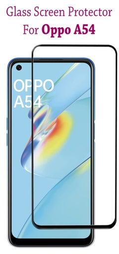 Full Screen Tempered Glass Screen Protector For Oppo A54 Black