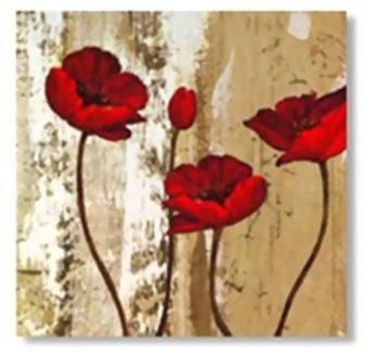 Decorative Wall Poster With Frame Beige/Red/Brown 15x15cm