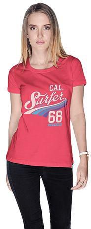 Creo Surfer Beach  T-Shirt for Women - M, Pink