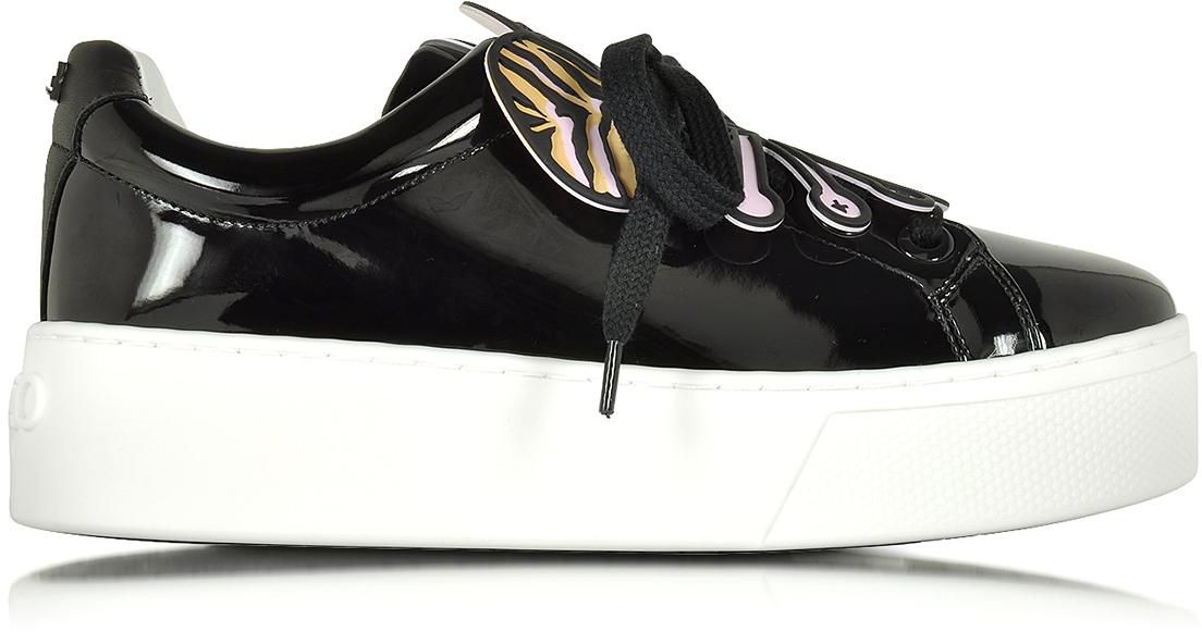Kenzo - Flower Black Pantent Leather Platform Sneaker