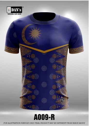 Sublimation Round Neck Short Sleeve Tshirt 10 Sizes A009 (As Picture)