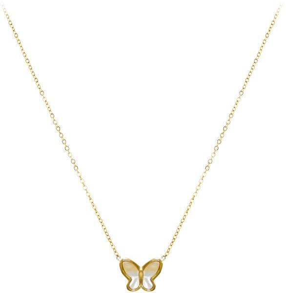 Aiwanto Necklace Neck Chain With Butterfly Pendant Elegant Gold Necklace Gift For Womens Girls Necklace